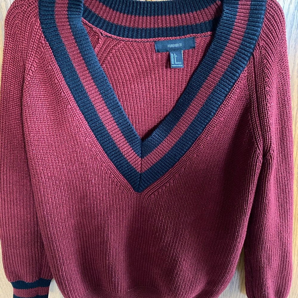 Red/Black varsity style sweater
